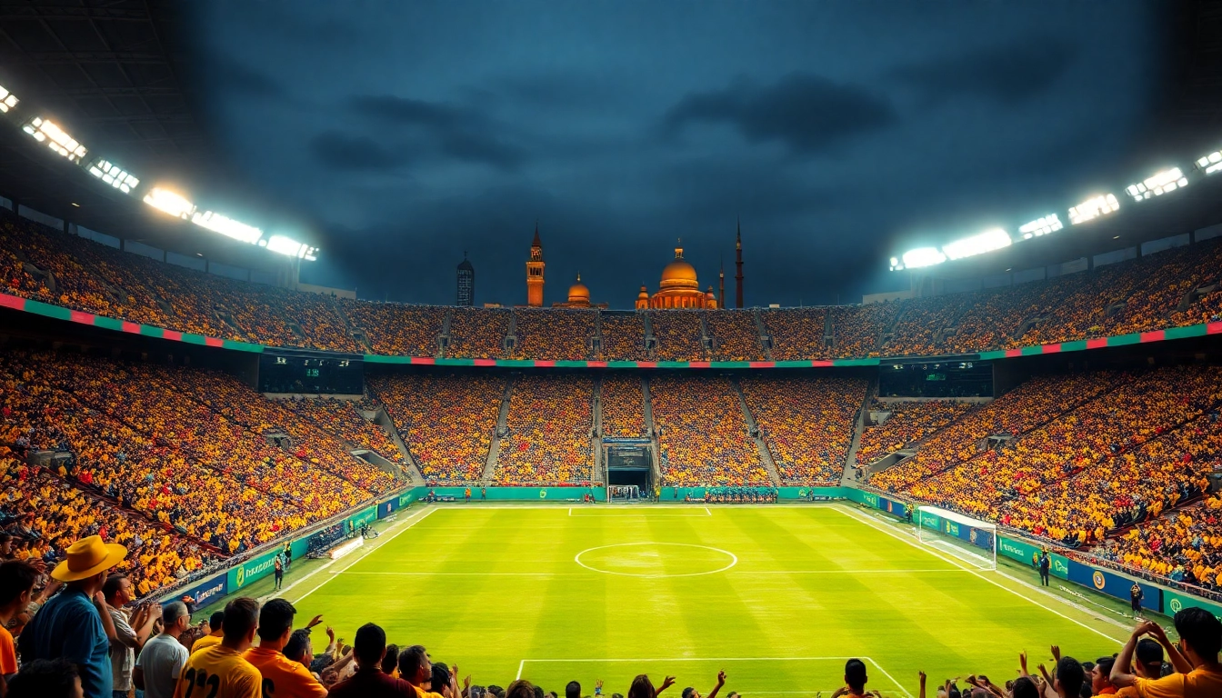 Capturing the excitement of sports betting Brazil with fans and a vibrant stadium atmosphere.
