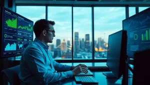 Analyze competitive intelligence data with a professional analyst using multiple screens.