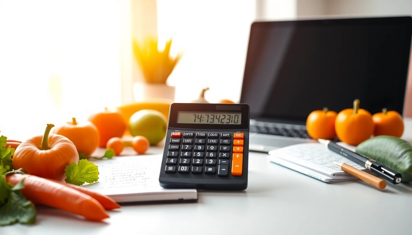Calculate your macros effectively with a professional macro calculator displayed on a bright, clean desk.