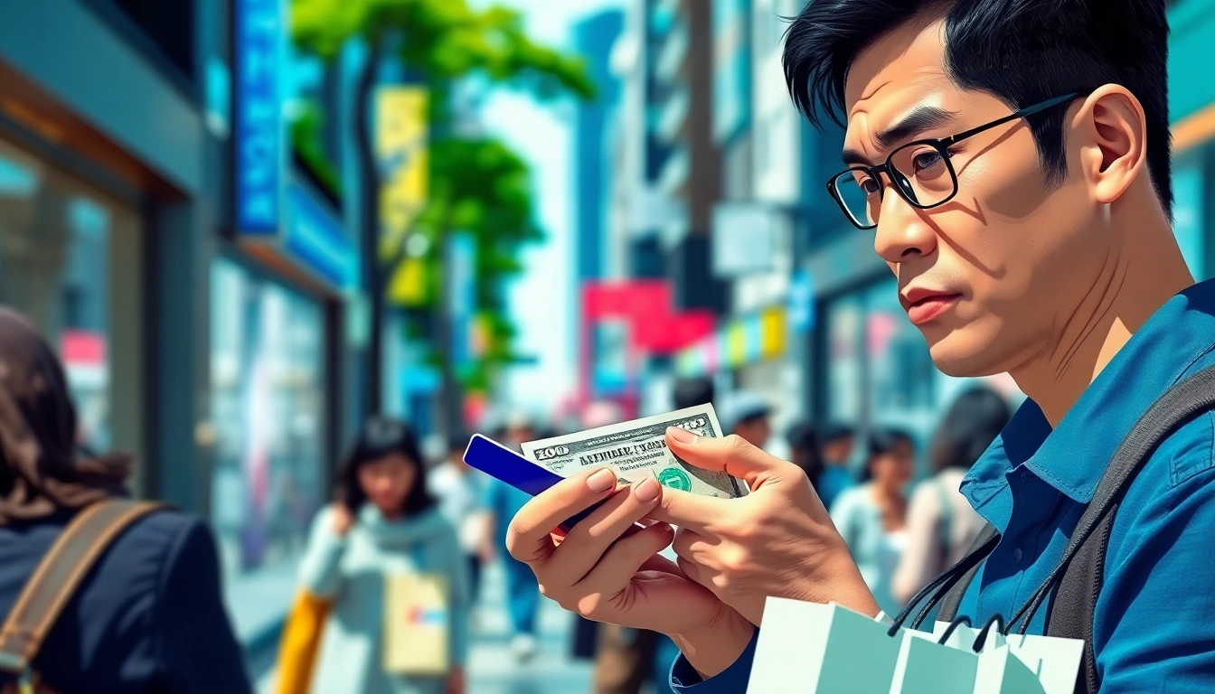 카드깡의 불법 거래 장면을 묘사한 일러스트.