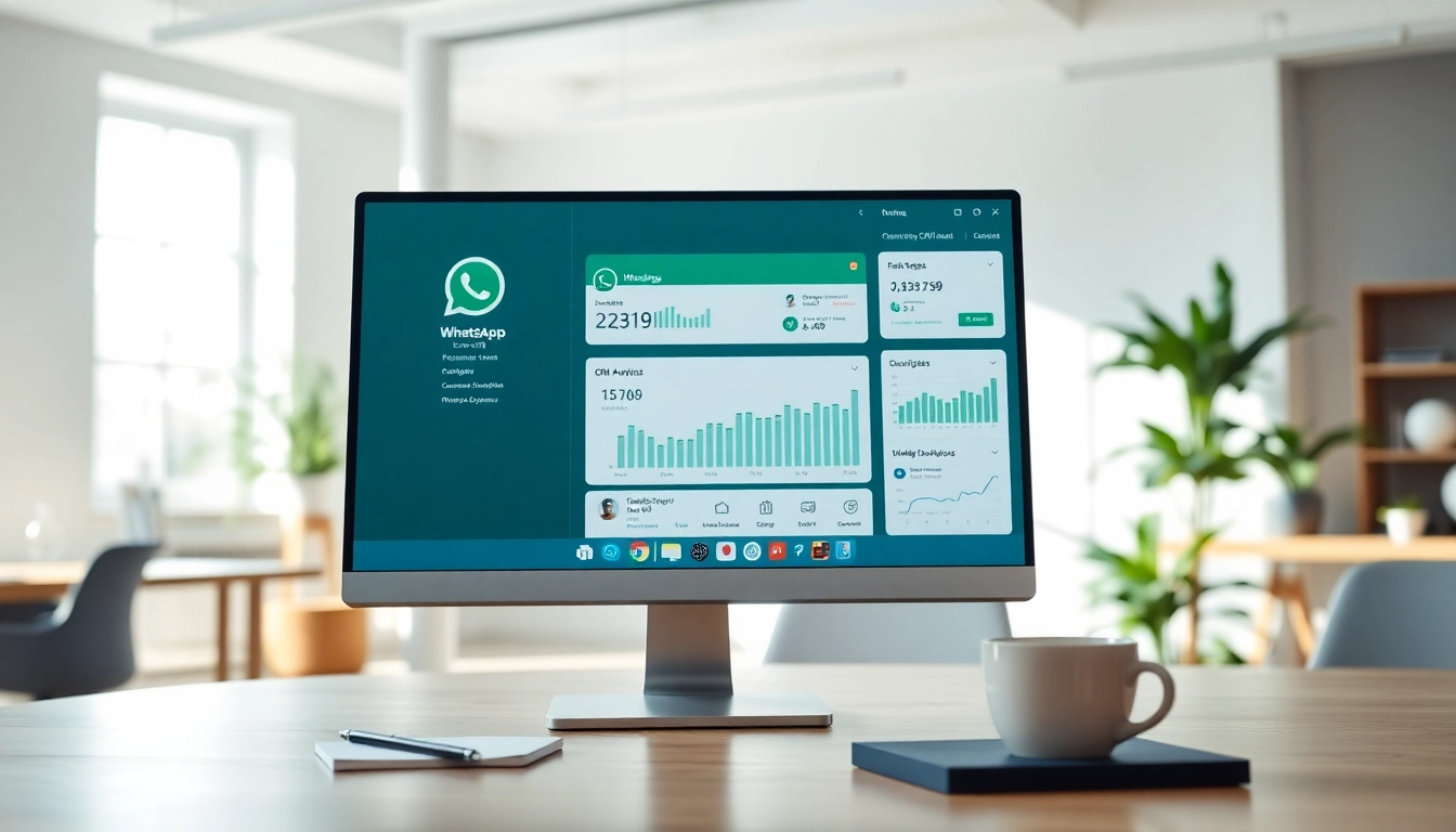 Enhance customer engagement using WhatsApp Smart CRM in a modern office setup.