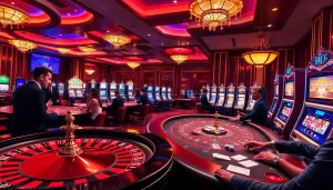 Experience high-stakes gaming at https://rr88.wales/, showcasing luxury playing cards and vibrant casino tables.