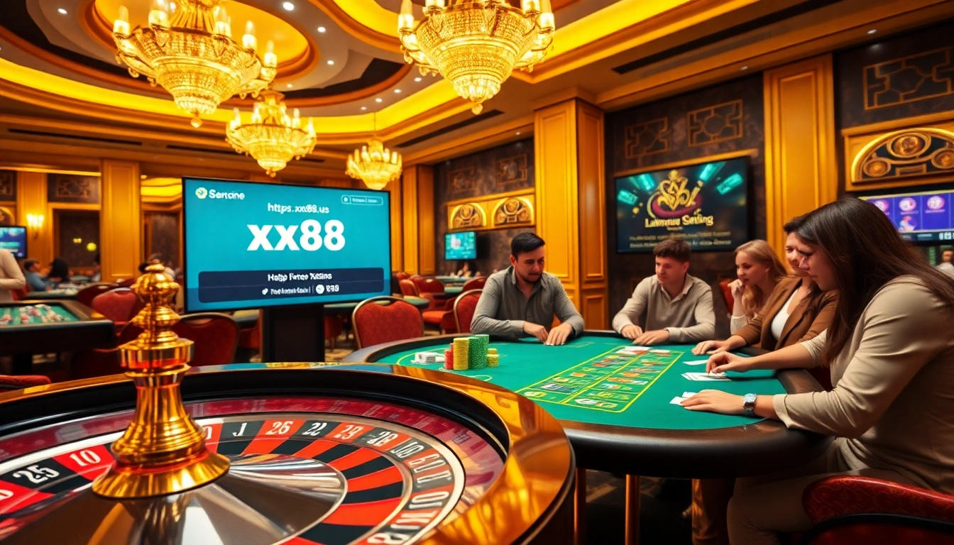 Win big at https://xx88.us/ while enjoying a luxurious gaming experience in a vibrant casino.
