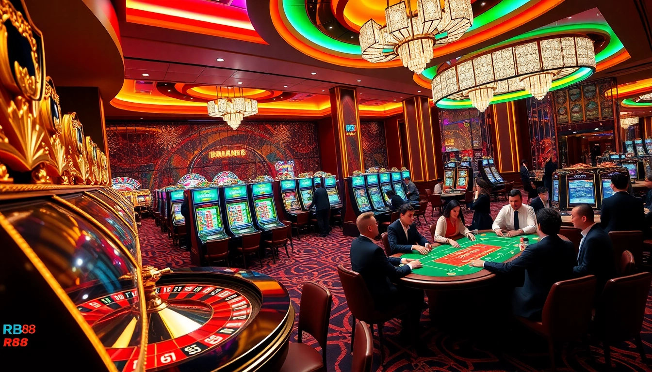 RR88 provides an engaging casino experience with dynamic tables and vibrant slot machines.