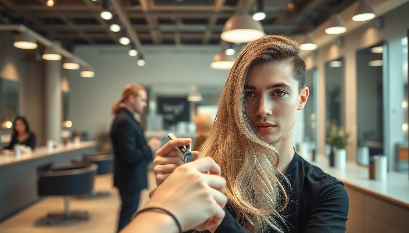 Realizând o coafură modernă în București