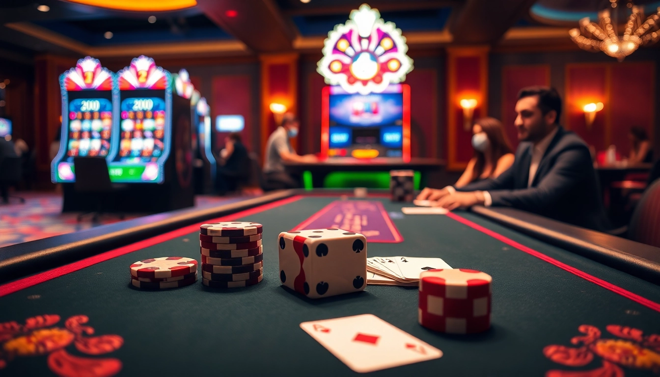 Experience immersive gaming with MM88 at a high-stakes poker table in a luxurious casino setting.