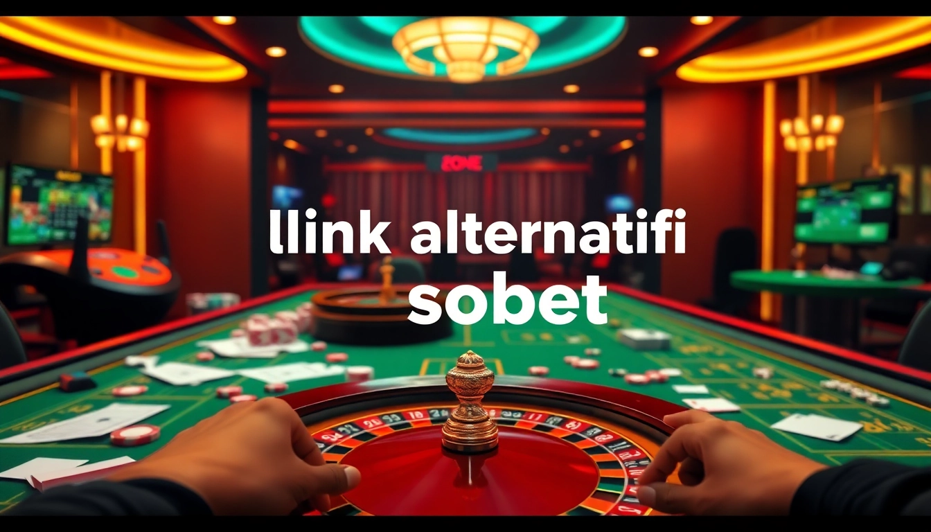 Experience the excitement of online betting at llink alternatif sbobet with vibrant casino visuals.