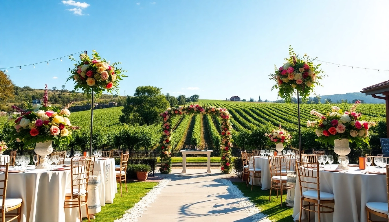 Capture the elegance of Clarksburg Wedding Venues showcasing an outdoor ceremony setup.