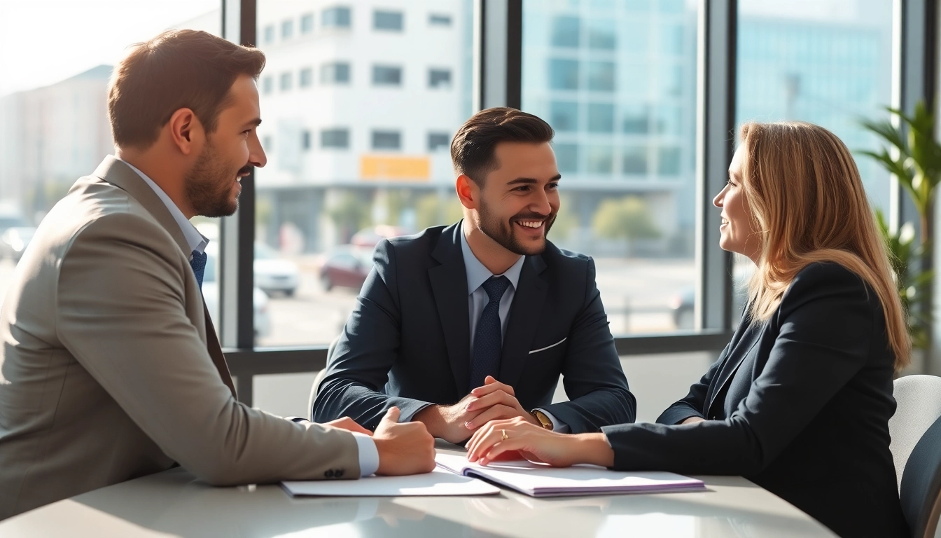 Clearwater Car Accident Lawyer engaged in a professional consultation with a client in a welcoming office.
