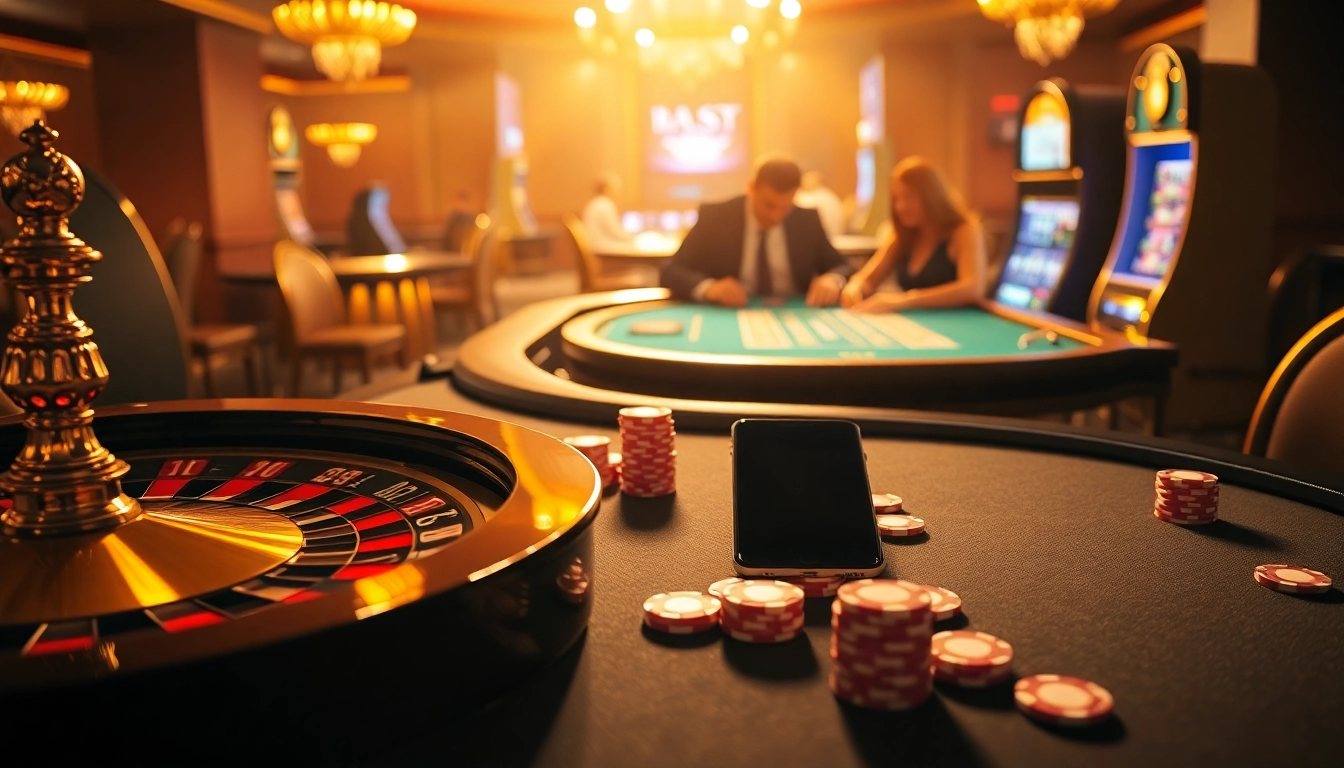 S8 casino players enjoying high-stakes blackjack with a luxury smartphone on the table.