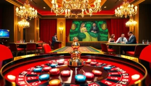 Experience the thrill of Gopay88 Daftar at a luxurious casino with roulette and poker.