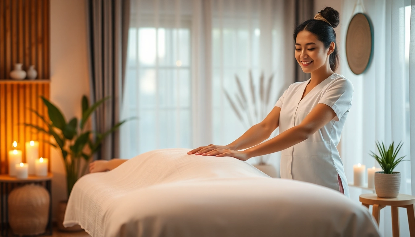 젊은 치료사와 함께하는 차분한 분위기의 가정 내 편안한 오산출장마사지 체험
